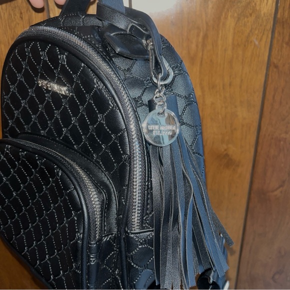 Steve Madden Black Textured Backpack - Picture 6 of 9